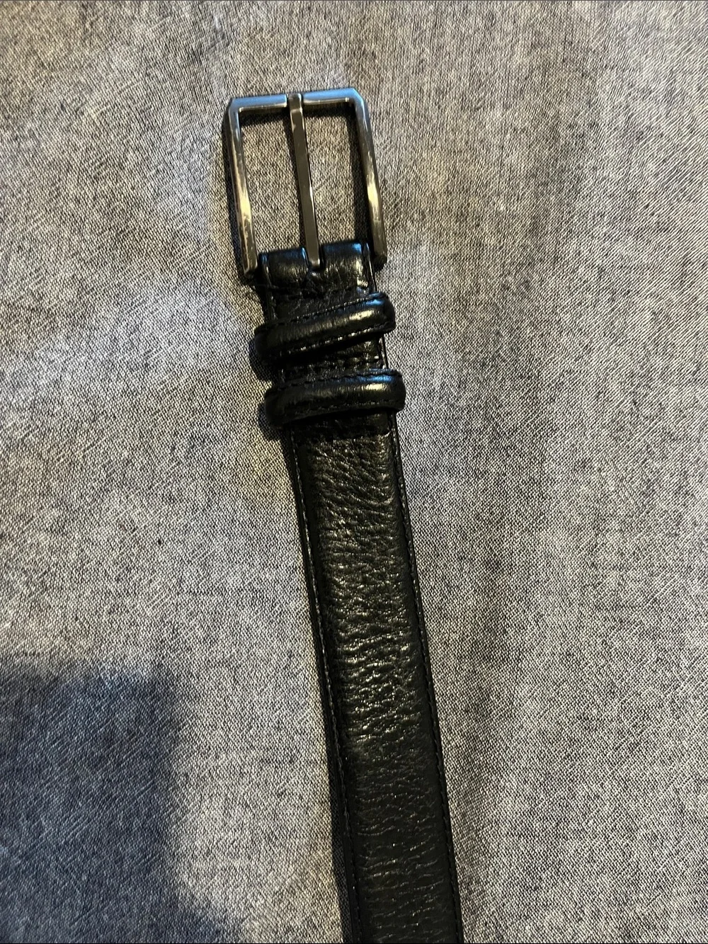 Kirkland Signature Men's Black Italian Full Grain Leather Dress Belt Size 34
